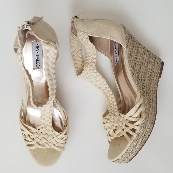 steve madden woven wedge
